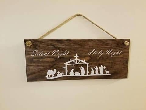 Silent Night Wall Sign