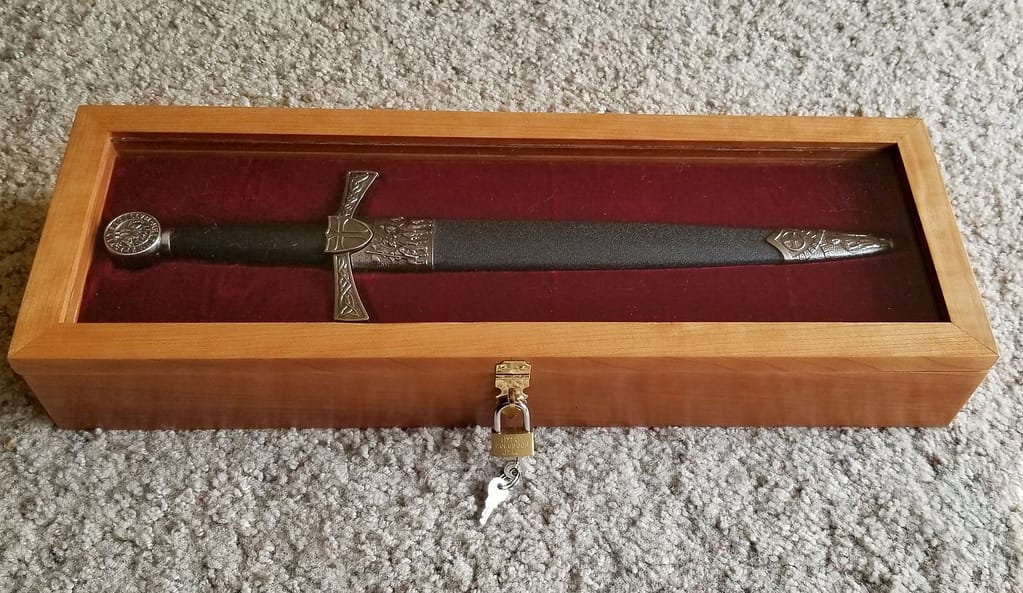 Custom cherry sword display box